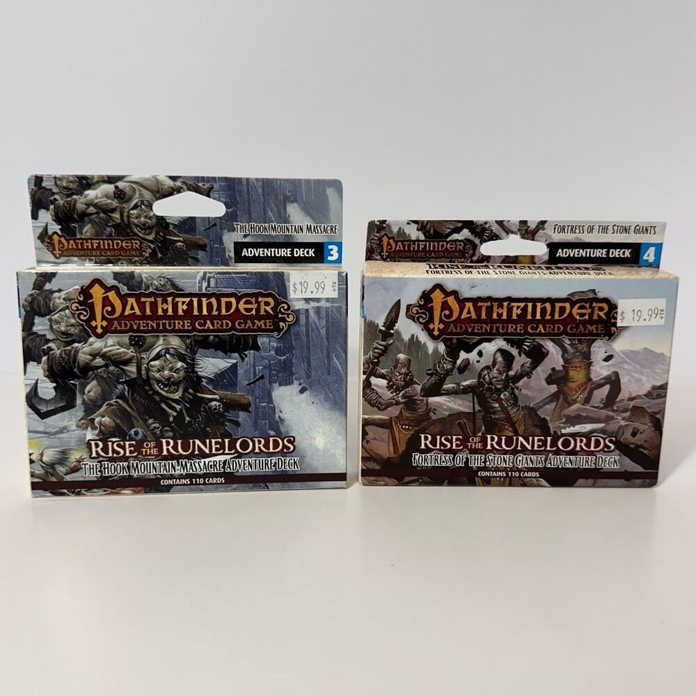 Pathfinder Adventure Card Game Rise Of The Runelords Adventure Deck 3 & 4 –NEW